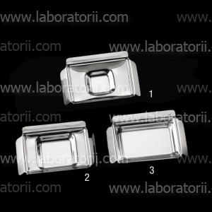 Заливочная форма металлич. для гистологии, 52х35х11 мм ( 24х24х6 мм), 10 шт