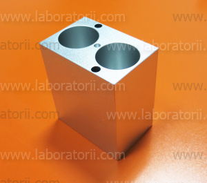 Блок на 2 50 мл пробирки, диаметр 29.2 мм, плоское дно, изображение 1