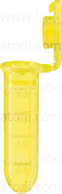 Микропробирки SafeSeal, 2.0 мл, c прикрепленной пробкой, желтые, РР