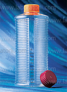Роллерные бутыли 1700 см², ребристые стенки, поверхность TC, вентилируемая крышка, 20 шт/кор