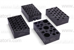 Комбинированный блок для 3 пробирок диаметром 25 мм, 12 пробирок диаметром ~ 12-13 мм и 6 пробирок диаметром 6 мм